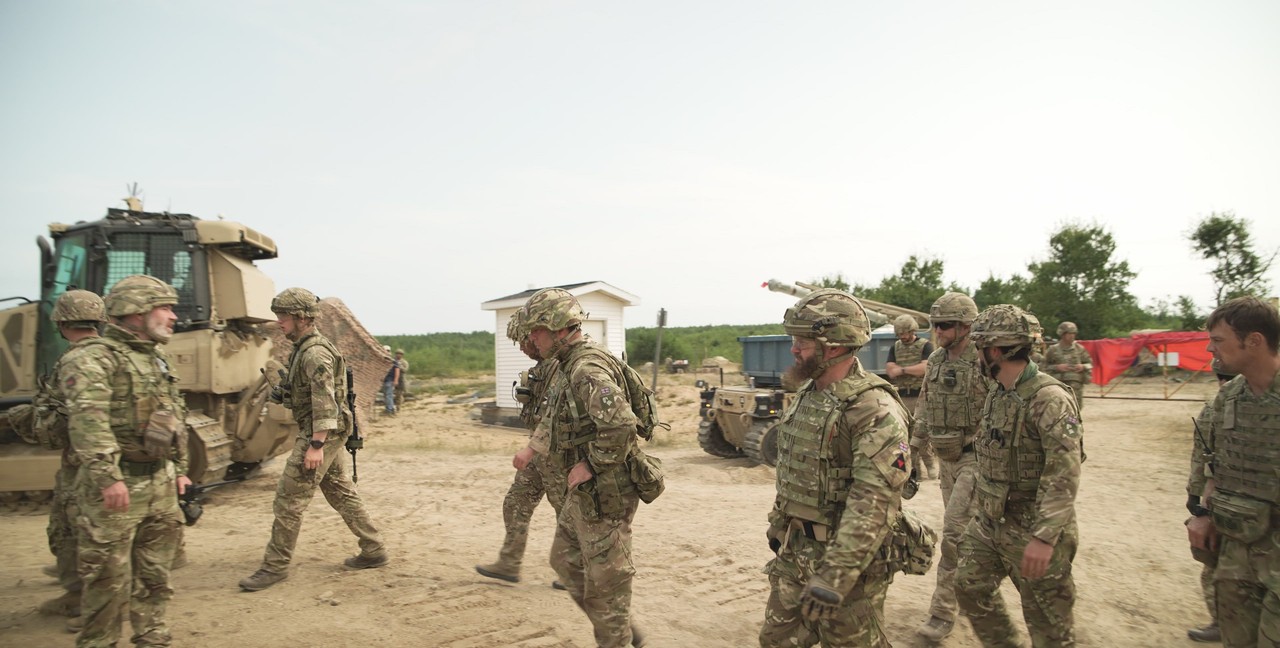 US Army engineers and UK soldiers train with unmanned ground vehicles