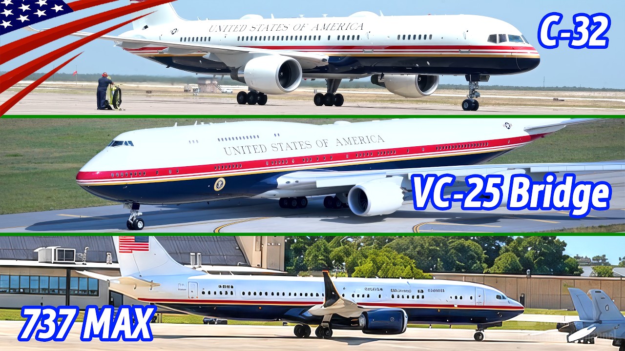 New “Trump Livery” on U.S. Government Jets – C-32, VC-25 Bridge & Boeing 737 MAX