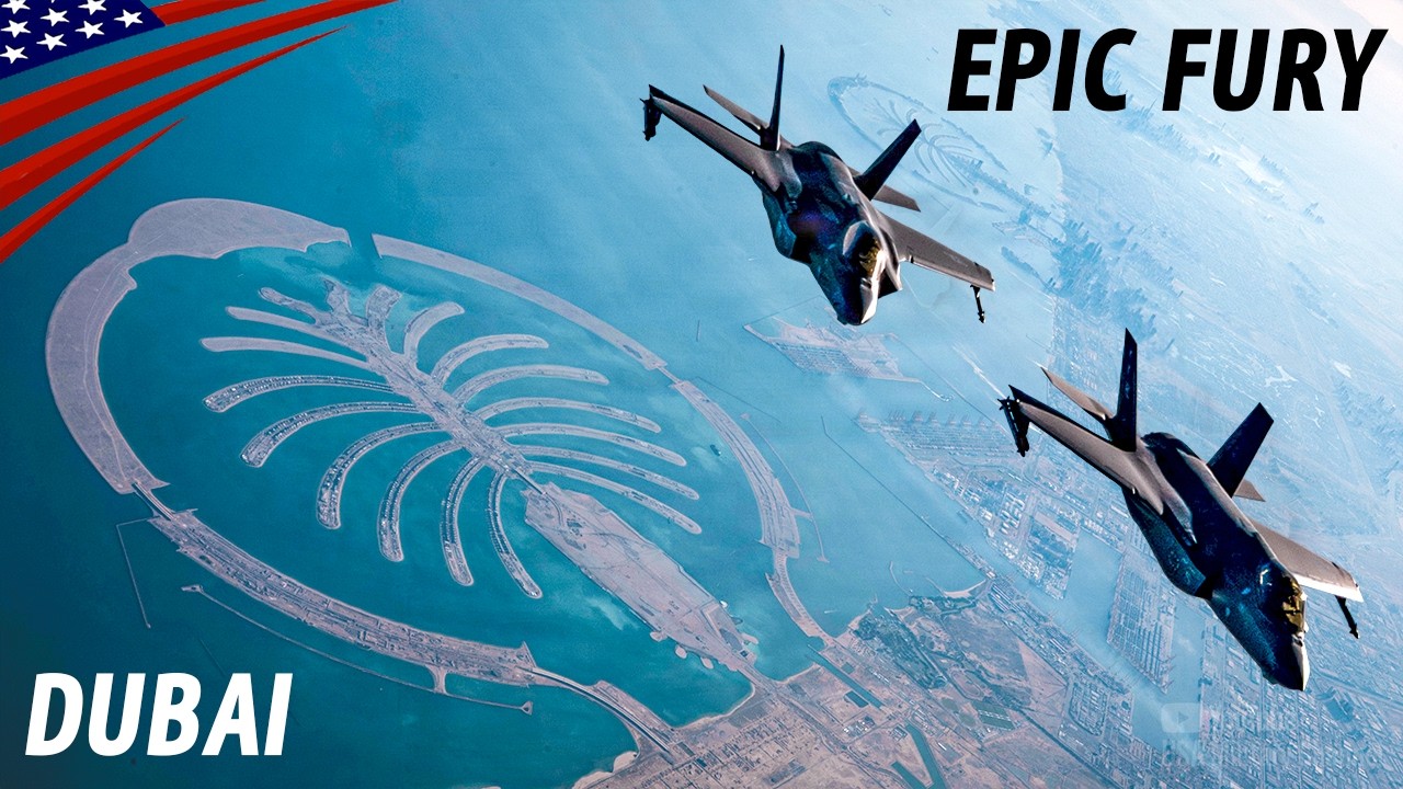 F-35s Over Dubai Palm Island – Fighter Jets & Bombers Aerial Refueling (Epic Fury)