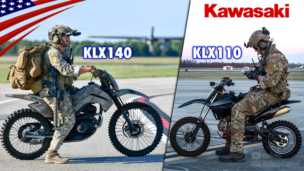 US Special Ops "Kawasaki" Dirt Bikes in Action – AFSOC's KLX140 & KLX110